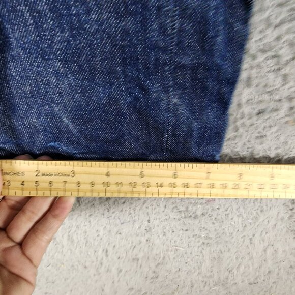 Levis Jeans Mens 30x32 501 Dark Wash Cotton Mid Rise Button Fly Classic Straight - Picture 9 of 13